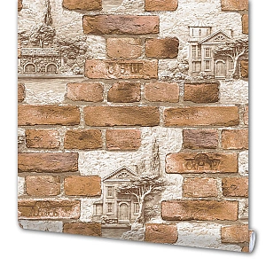 Обои флизелиновые Кирпичи коричневые 0.53 м 316 14